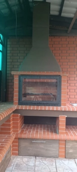 Каминная дверца со стеклом